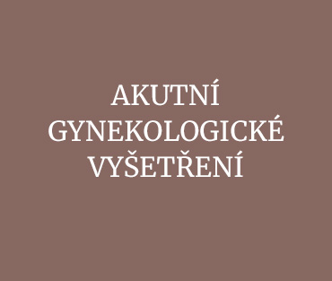 Akutní gynekologické vyšetření